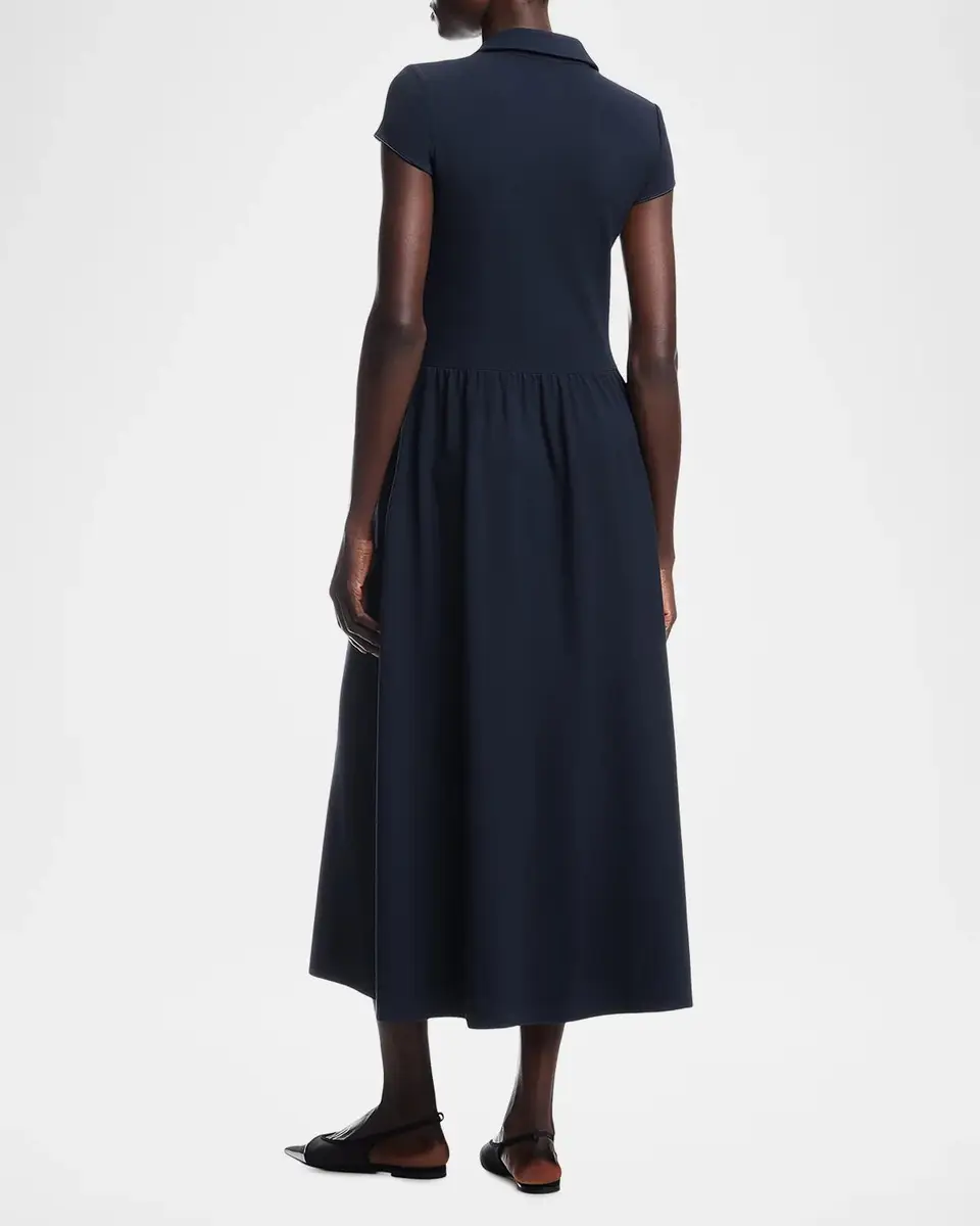 Emporio Armani Drop-Waist Midi Polo Dress | Thumbnail 3 Emporio Armani Drop-Waist Midi Polo Dress | Thumbnail 3
