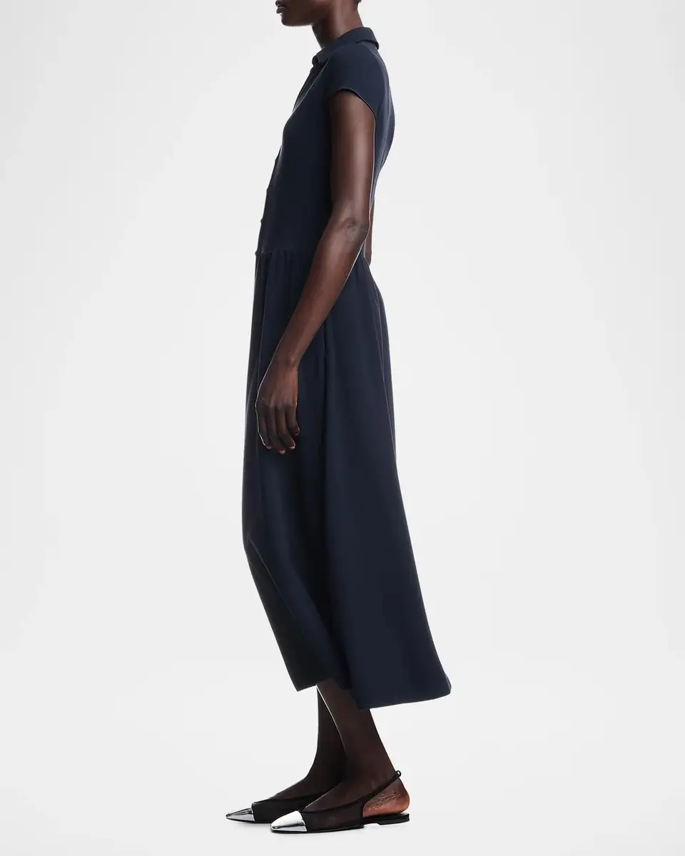 Emporio Armani Drop-Waist Midi Polo Dress | Thumbnail 5 Emporio Armani Drop-Waist Midi Polo Dress | Thumbnail 5