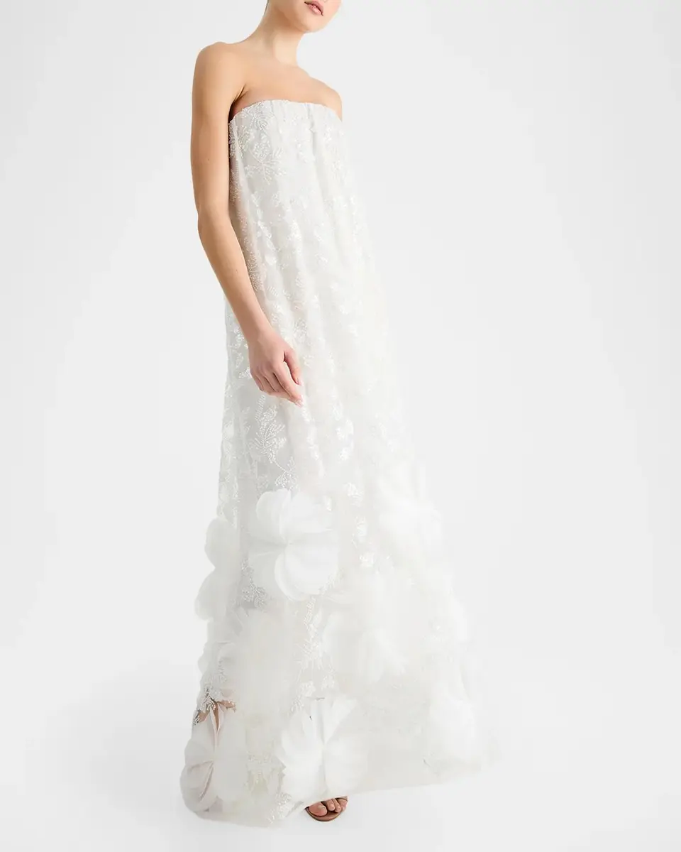HELSI Margot Strapless Beaded Trapeze Gown | Thumbnail 2 HELSI Margot Strapless Beaded Trapeze Gown | Thumbnail 2