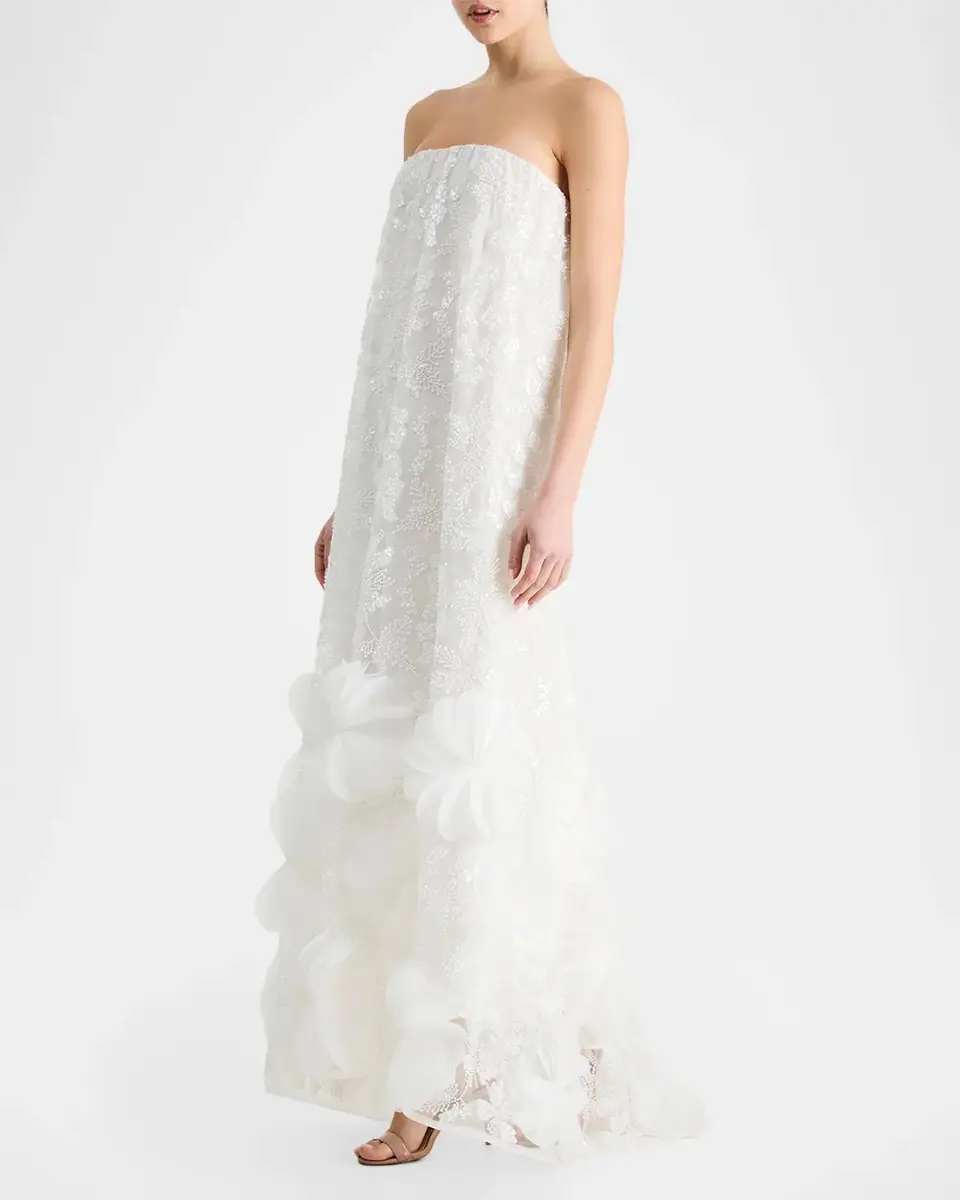HELSI Margot Strapless Beaded Trapeze Gown | Thumbnail 4 HELSI Margot Strapless Beaded Trapeze Gown | Thumbnail 4