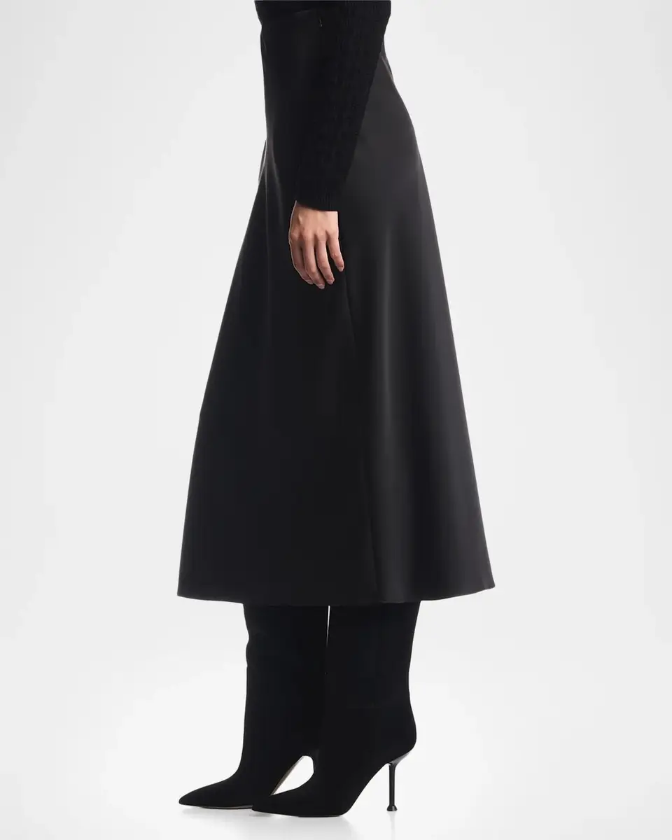 Emporio Armani Satin A-Line Midi Skirt | Thumbnail 6 Emporio Armani Satin A-Line Midi Skirt | Thumbnail 6