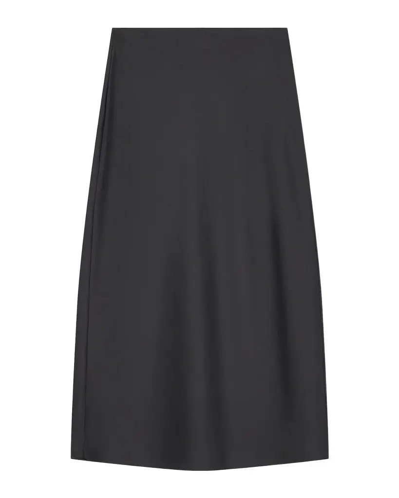 Emporio Armani Satin A-Line Midi Skirt