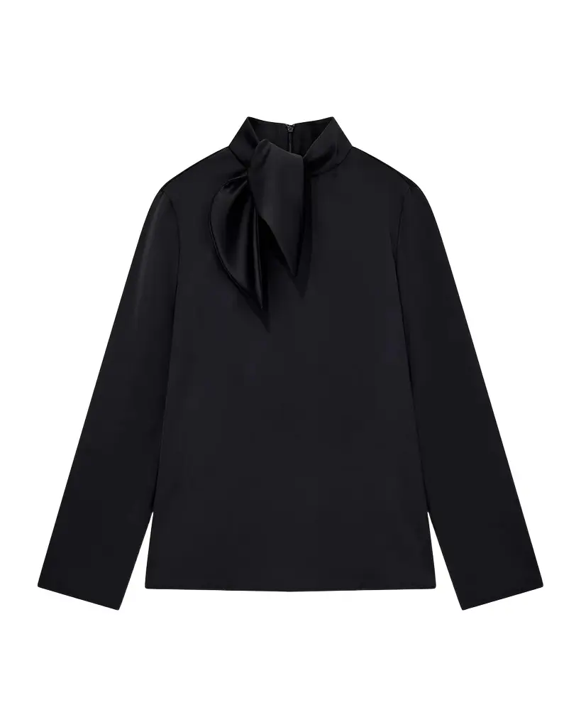 Satin Tieneck Blouse Satin Tieneck Blouse