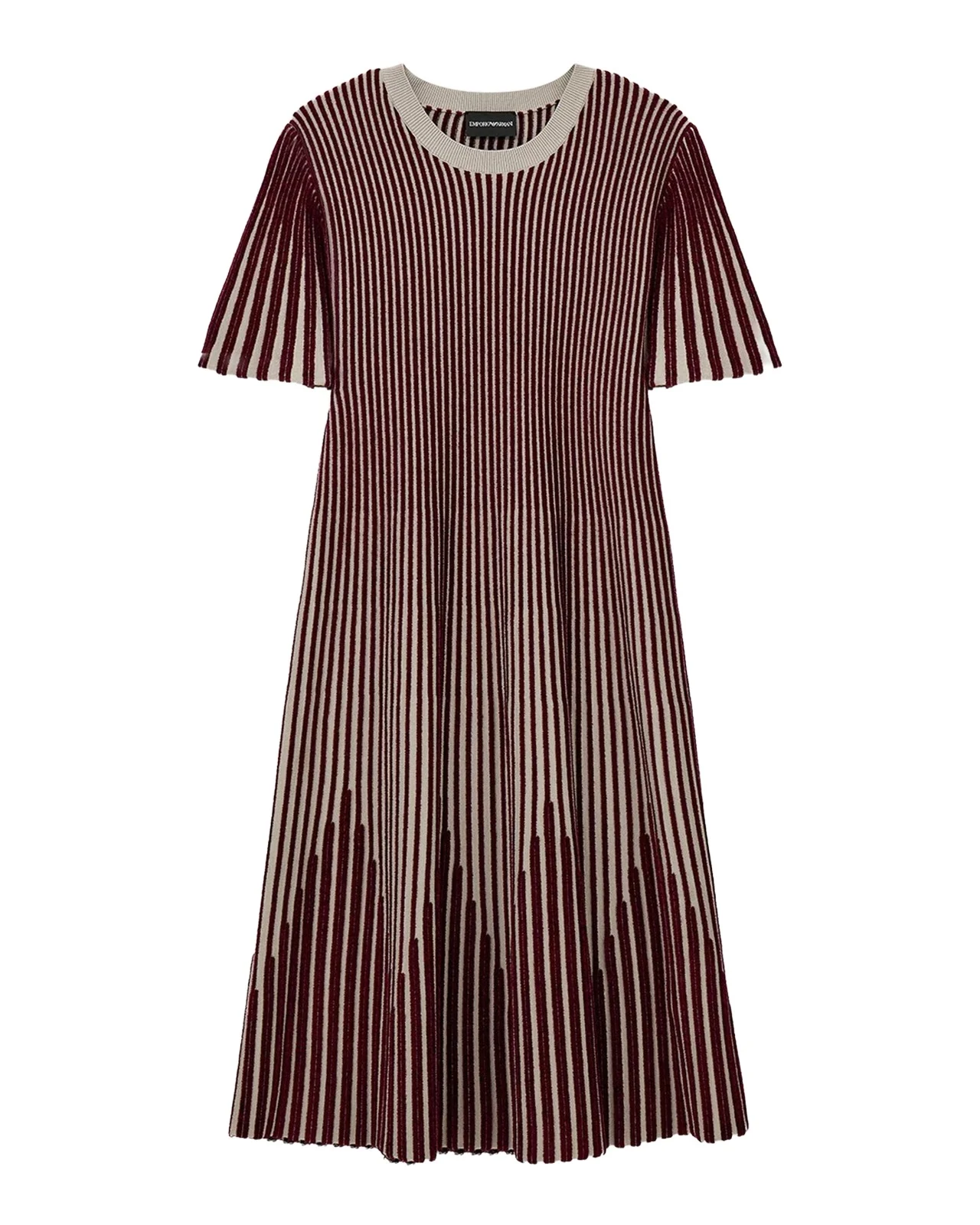 Emporio Armani Striped A-Line Dress