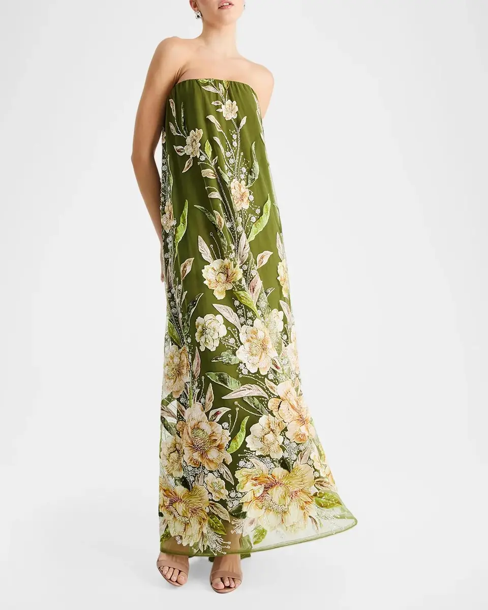HELSI Margot Beaded Floral Applique Maxi Dress | Thumbnail 2 HELSI Margot Beaded Floral Applique Maxi Dress | Thumbnail 2
