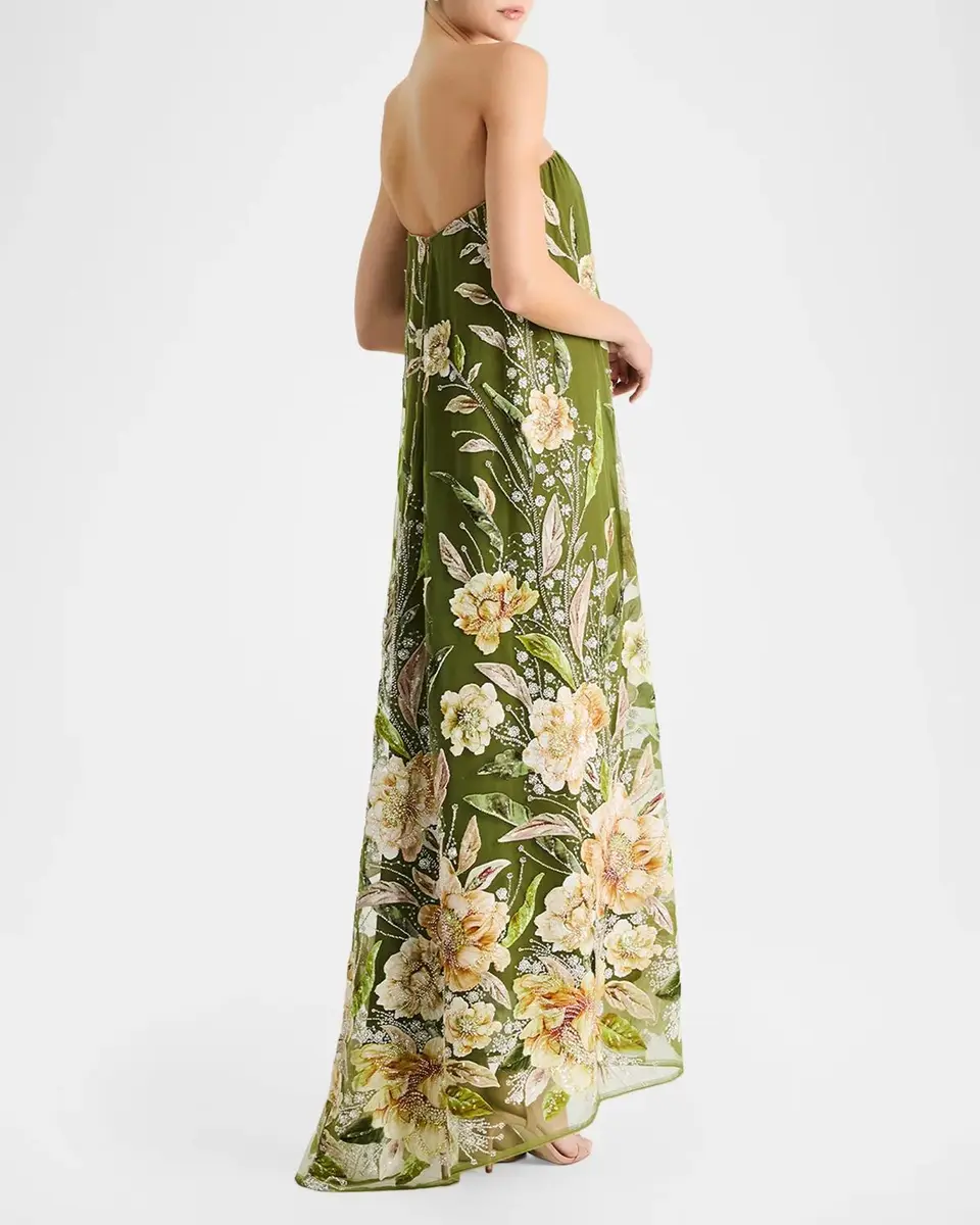 HELSI Margot Beaded Floral Applique Maxi Dress | Thumbnail 3 HELSI Margot Beaded Floral Applique Maxi Dress | Thumbnail 3