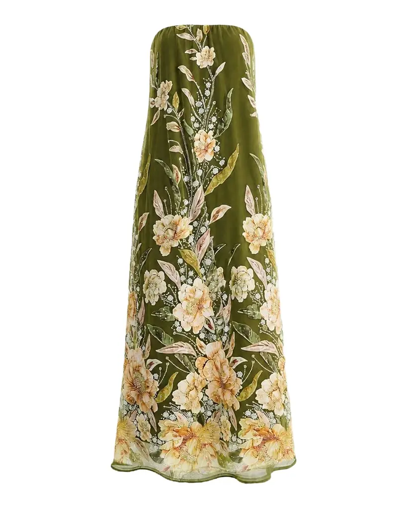 HELSI Margot Beaded Floral Applique Maxi Dress