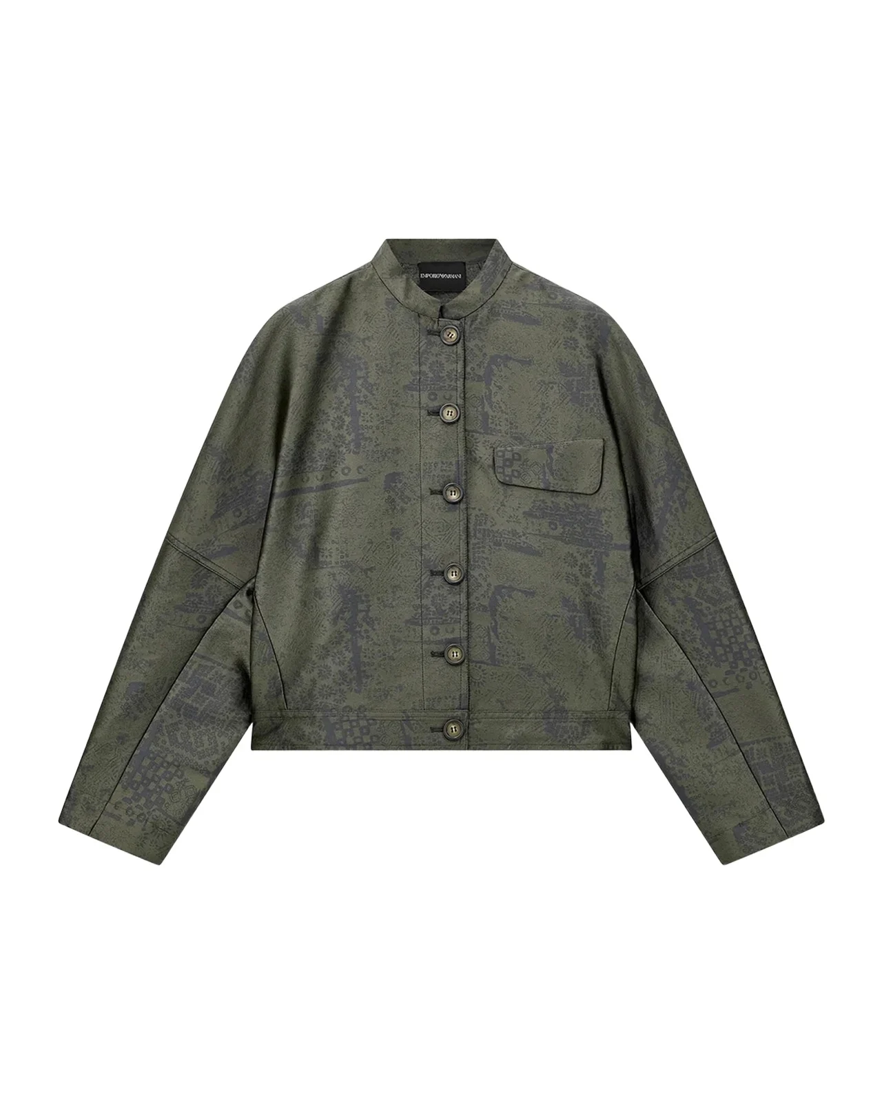 Emporio Armani Caban Abstract Jacquard Coat