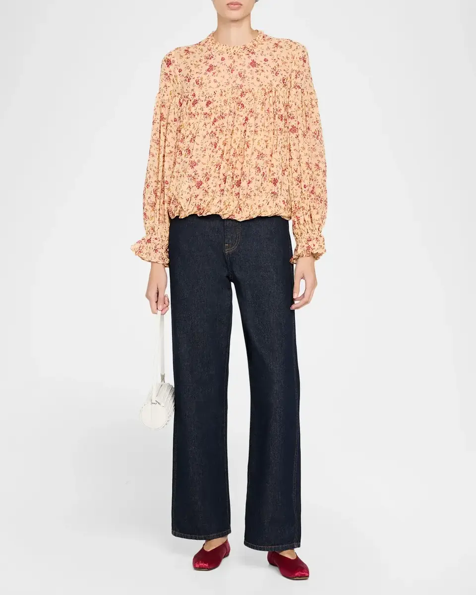 Ulla Johnson Pearl Silk Chiffon Blouse | Thumbnail 2 Ulla Johnson Pearl Silk Chiffon Blouse | Thumbnail 2