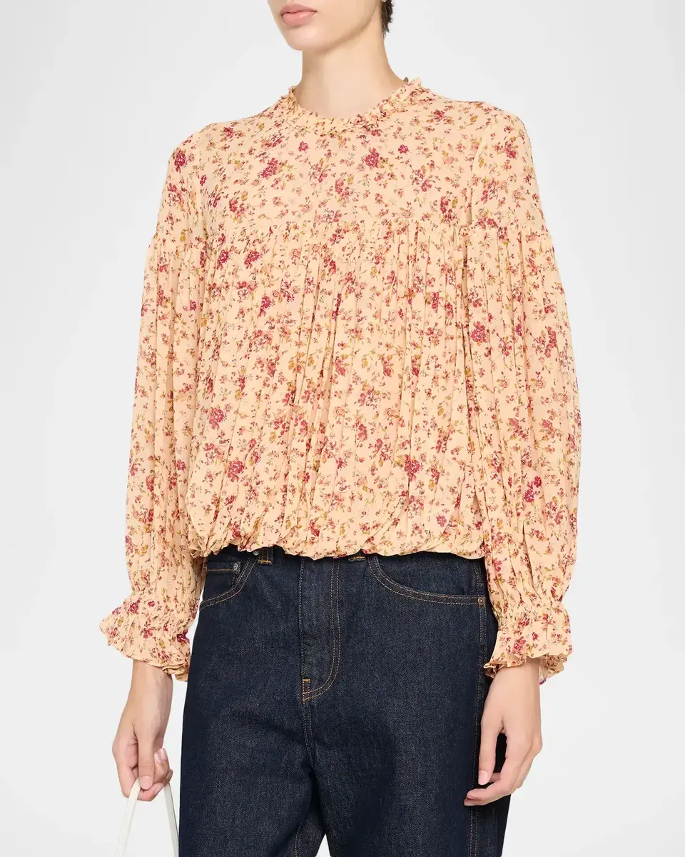 Ulla Johnson Pearl Silk Chiffon Blouse | Thumbnail 4 Ulla Johnson Pearl Silk Chiffon Blouse | Thumbnail 4