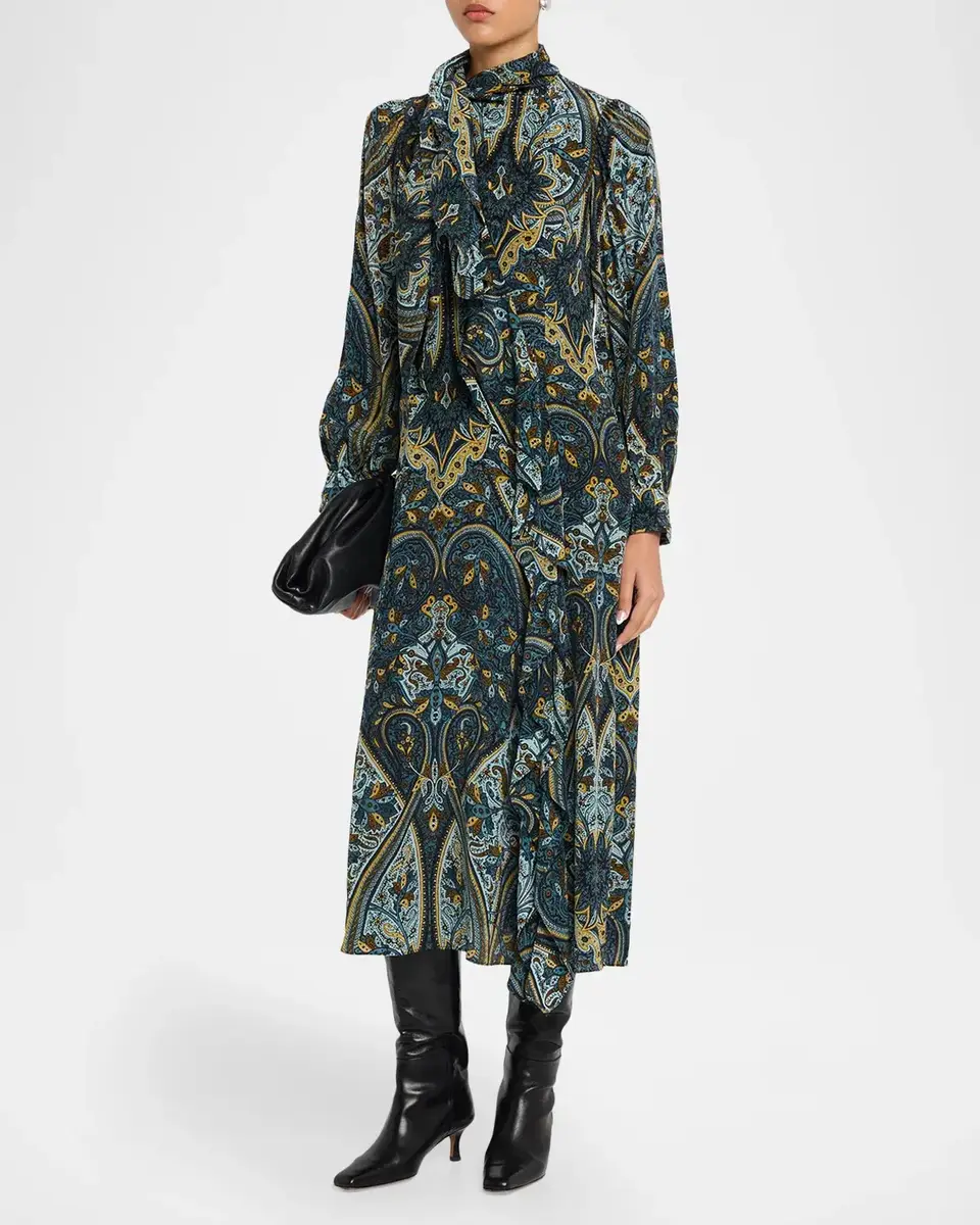 Ulla Johnson Sabrina Long-Sleeve Silk Maxi Dress | Thumbnail 4