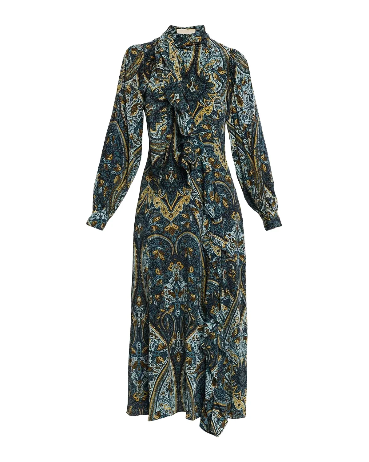 Sabrina Long-Sleeve Silk Maxi Dress Sabrina Long-Sleeve Silk Maxi Dress