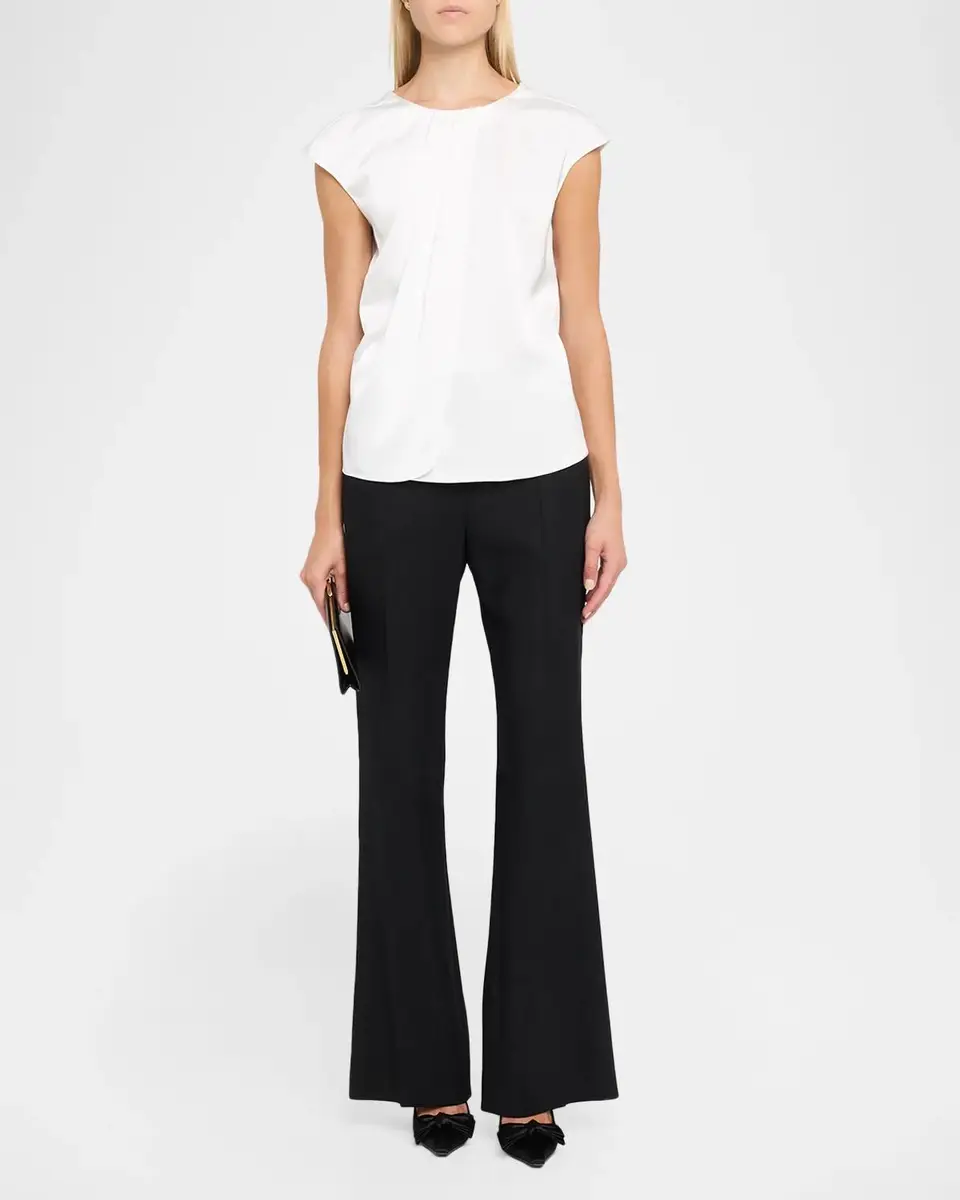 Emporio Armani Pleated Satin Top | Thumbnail 2 Emporio Armani Pleated Satin Top | Thumbnail 2