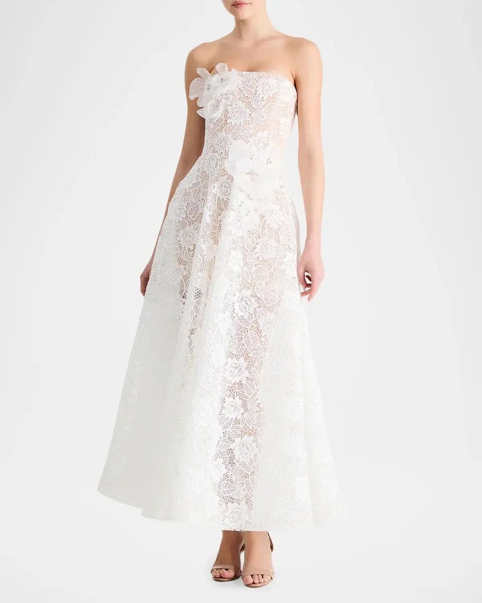 HELSI Sophie Strapless Floral Lace Gown | Thumbnail 2 HELSI Sophie Strapless Floral Lace Gown | Thumbnail 2