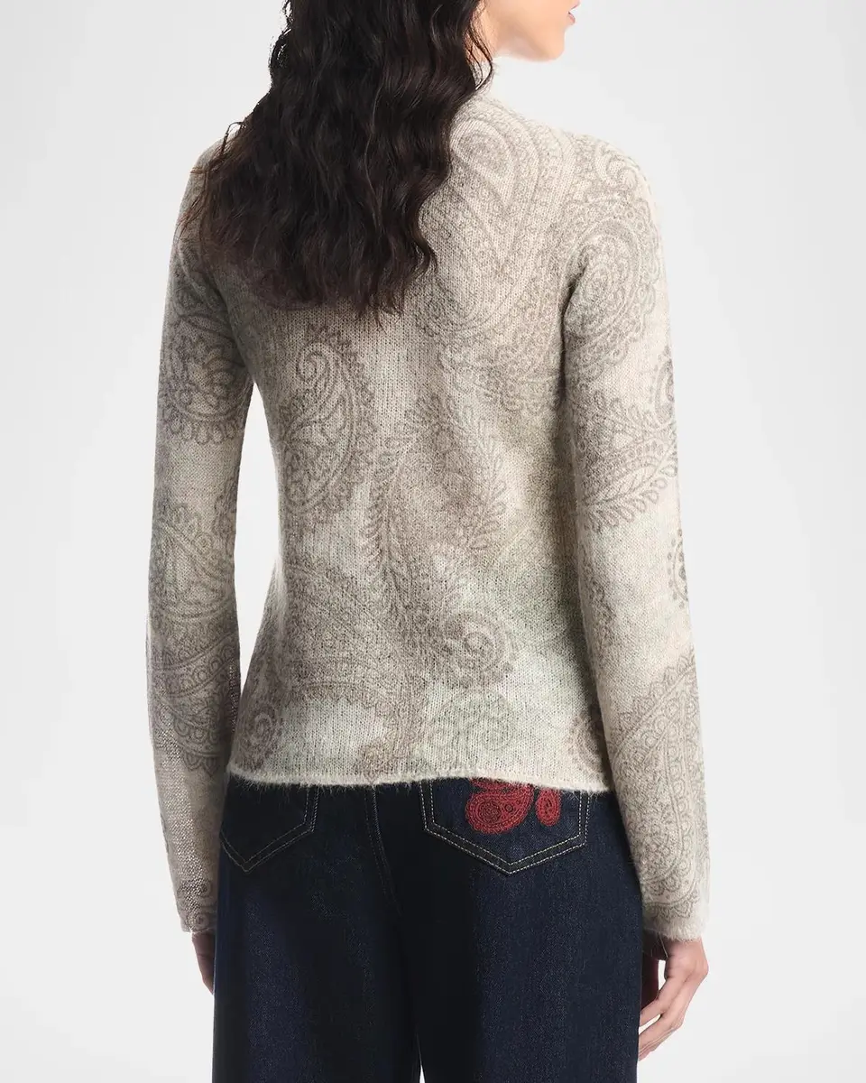 Emporio Armani Paisley Wool-Blend Sweater | Thumbnail 3 Emporio Armani Paisley Wool-Blend Sweater | Thumbnail 3