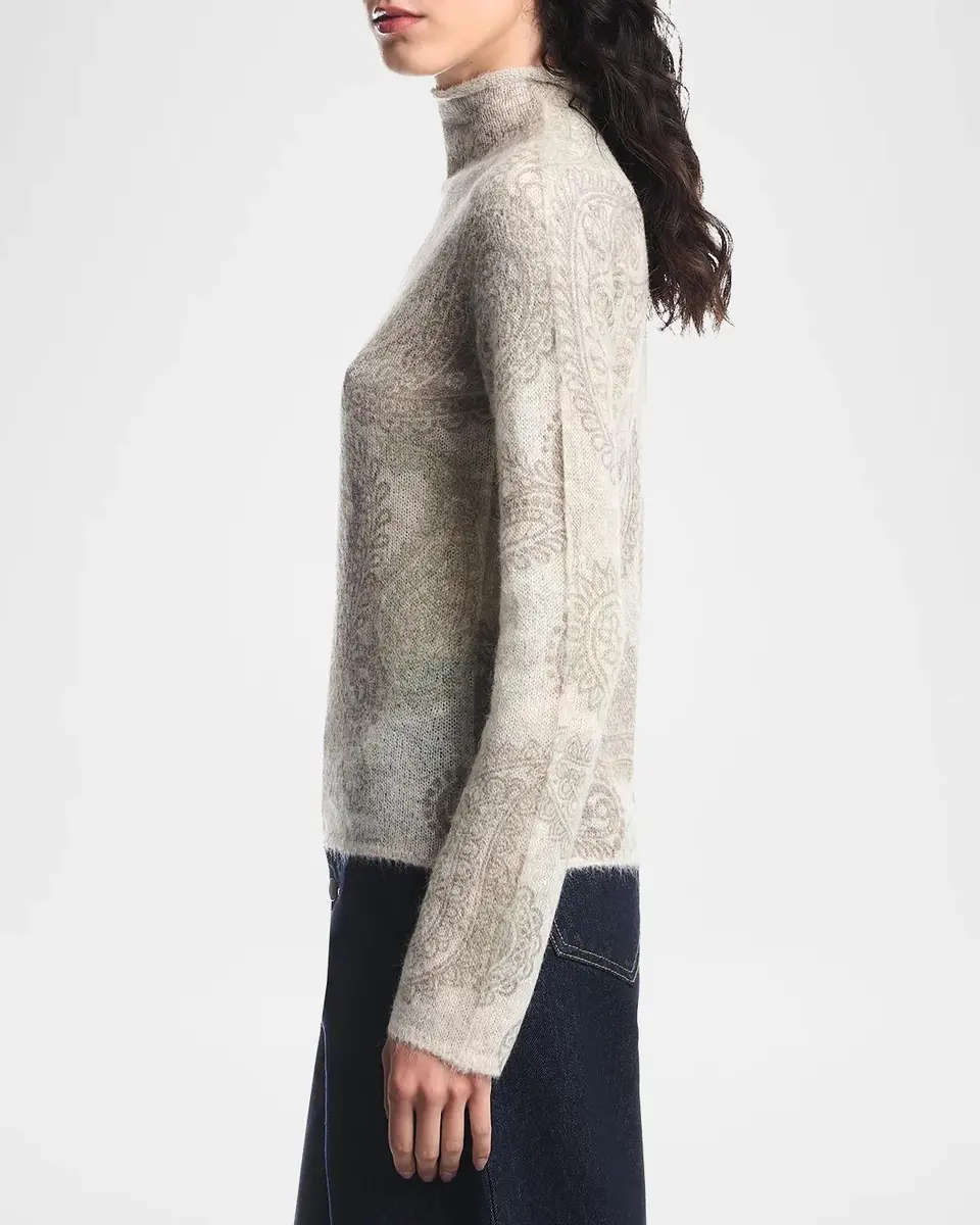Emporio Armani Paisley Wool-Blend Sweater | Thumbnail 6 Emporio Armani Paisley Wool-Blend Sweater | Thumbnail 6