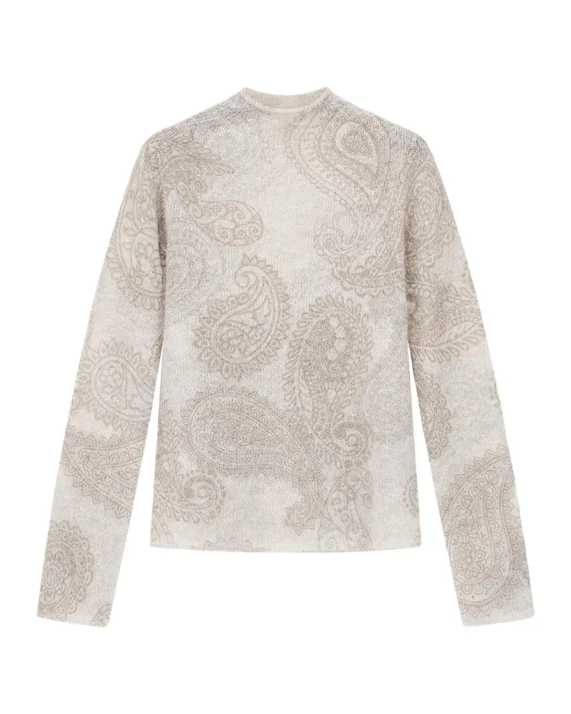 Emporio Armani Paisley Wool-Blend Sweater