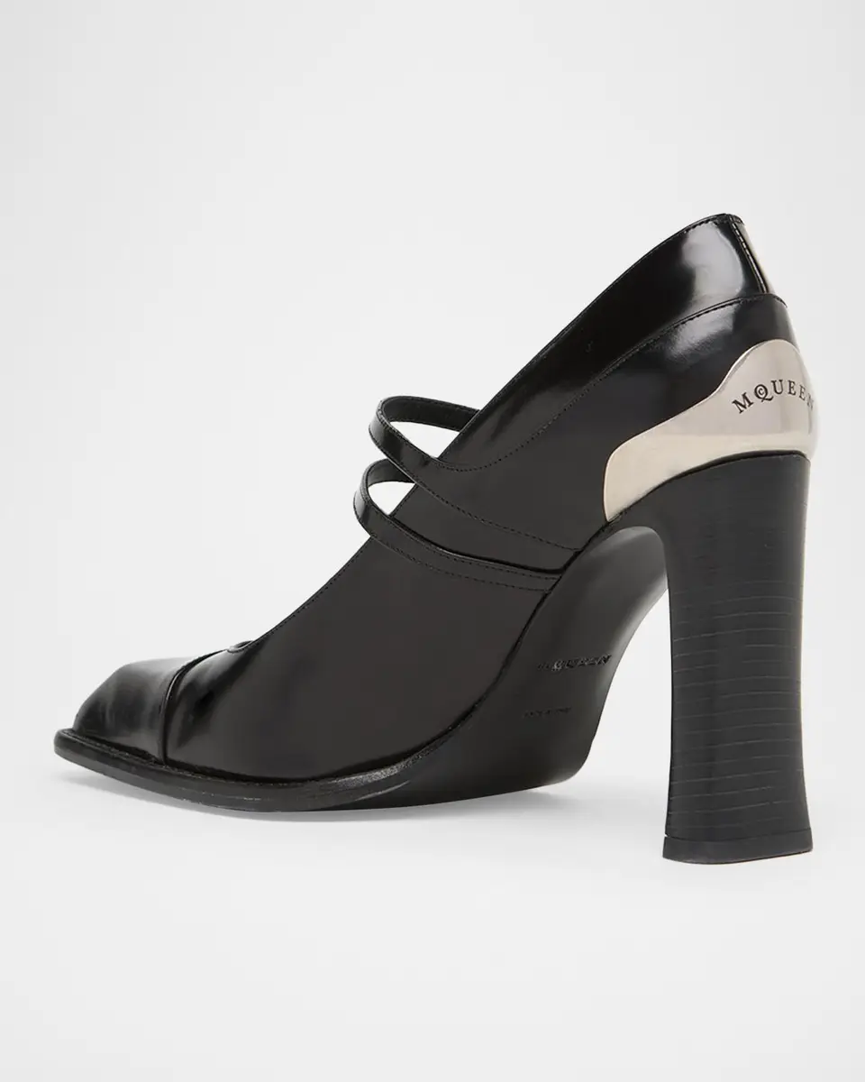Alexander McQueen 95mm Niko Leather Mary Jane Pumps | Thumbnail 4