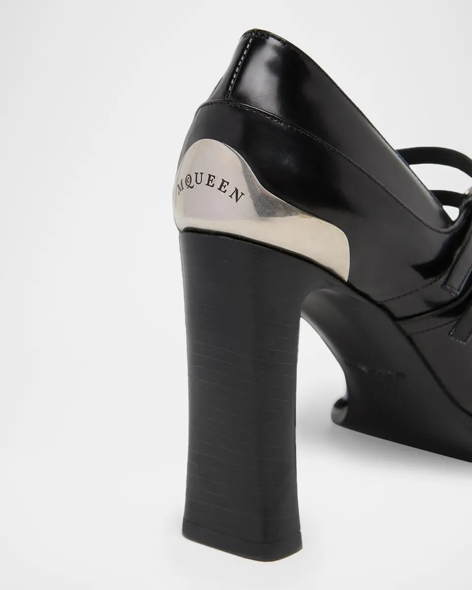 Alexander McQueen 95mm Niko Leather Mary Jane Pumps | Thumbnail 5