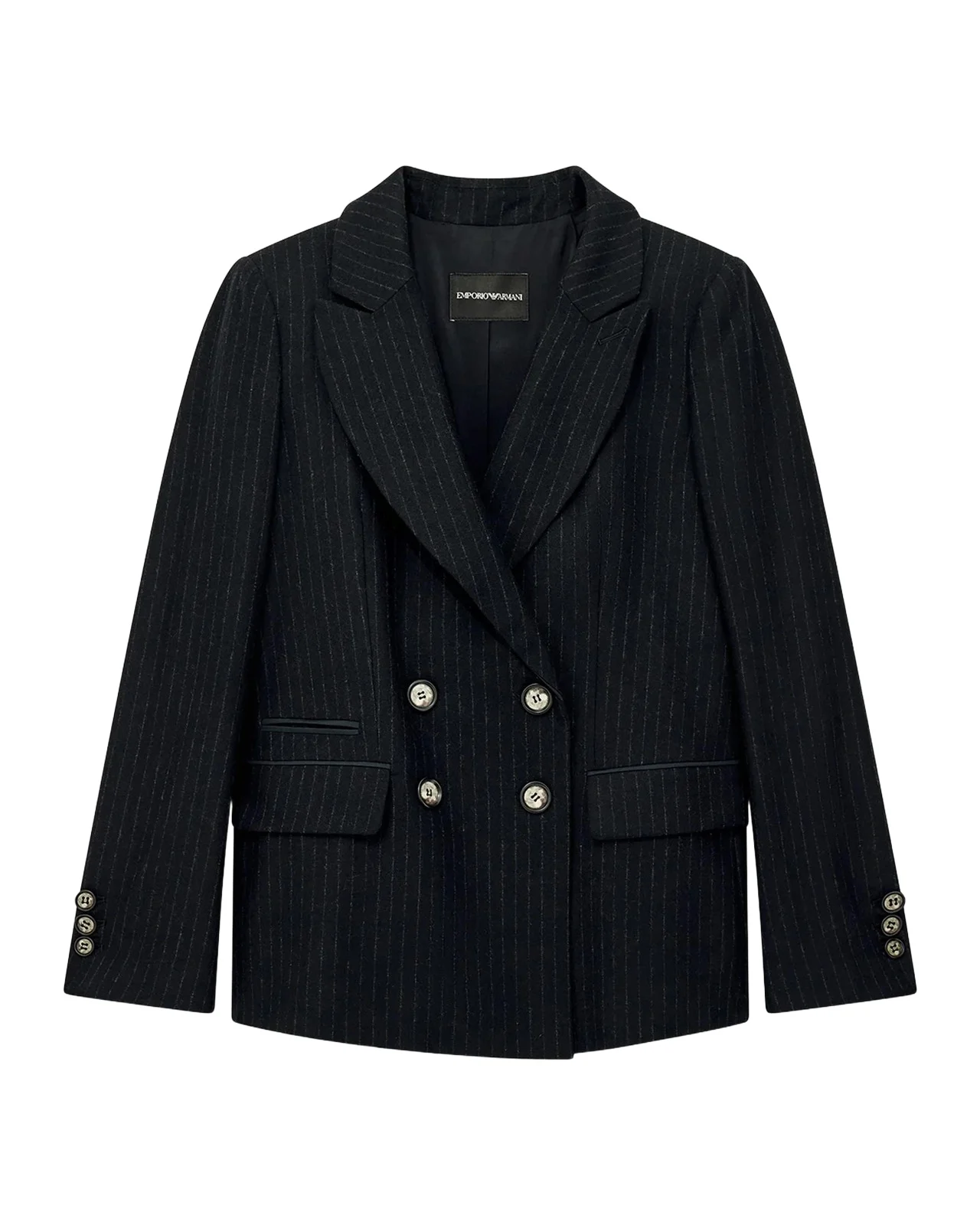 Striped Wool-Blend Blazer Striped Wool-Blend Blazer
