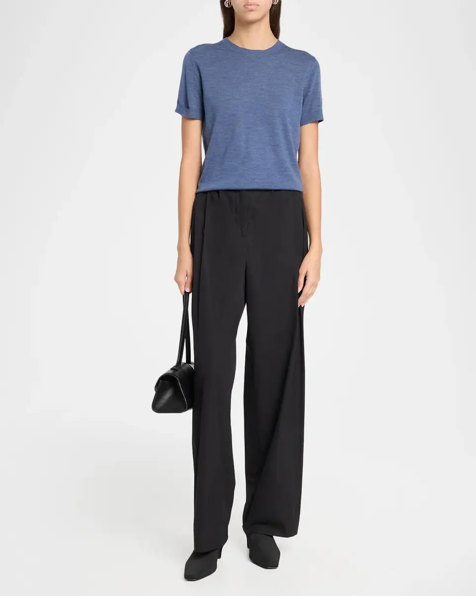 Theory Regal Merino Wool Short-Sleeve Crew T-Shirt | Thumbnail 2 Theory Regal Merino Wool Short-Sleeve Crew T-Shirt | Thumbnail 2