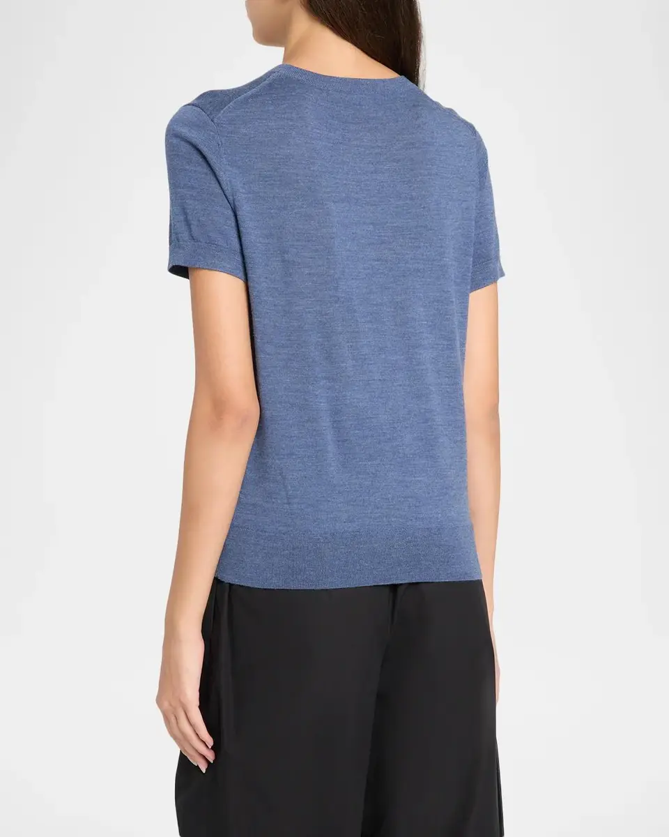 Theory Regal Merino Wool Short-Sleeve Crew T-Shirt | Thumbnail 3 Theory Regal Merino Wool Short-Sleeve Crew T-Shirt | Thumbnail 3