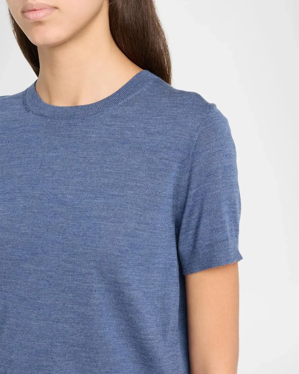 Theory Regal Merino Wool Short-Sleeve Crew T-Shirt | Thumbnail 5 Theory Regal Merino Wool Short-Sleeve Crew T-Shirt | Thumbnail 5
