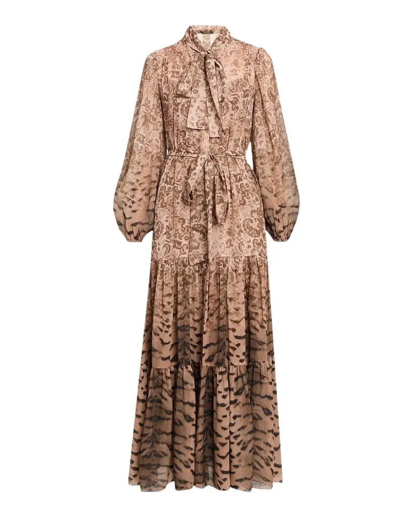 Kobi Halperin Oak Tiered Mixed-Print Maxi Dress | Image 1 Kobi Halperin Oak Tiered Mixed-Print Maxi Dress | Image 1