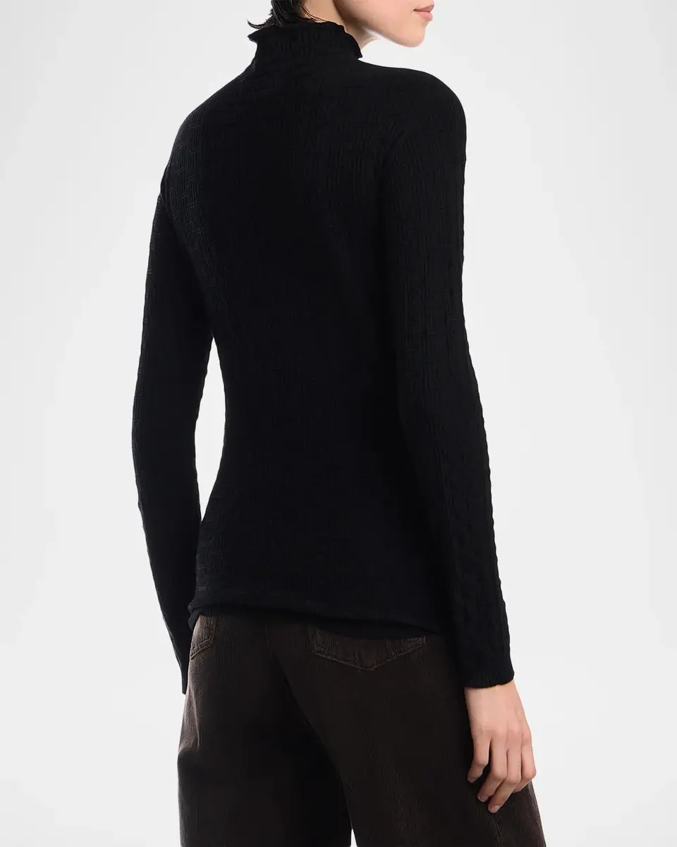 Emporio Armani Rolled-Neck Ribbed Sweater | Thumbnail 3 Emporio Armani Rolled-Neck Ribbed Sweater | Thumbnail 3