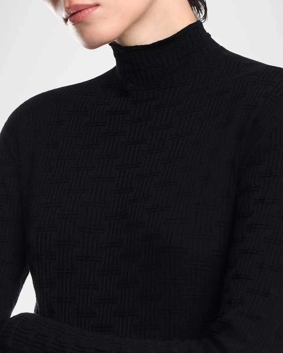 Emporio Armani Rolled-Neck Ribbed Sweater | Thumbnail 5 Emporio Armani Rolled-Neck Ribbed Sweater | Thumbnail 5