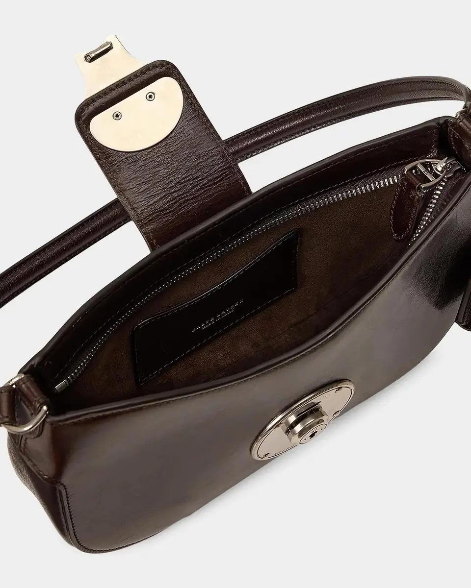 Ralph Lauren Collection Ricky Washed Calfskin Small Shoulder Bag | Thumbnail 4