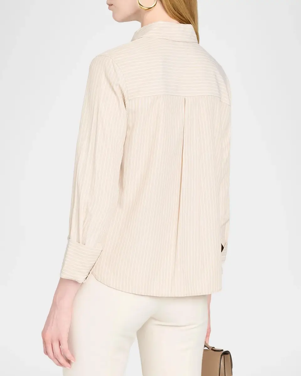 Kobi Halperin Alexie Striped Button-Front Blouse | Thumbnail 3