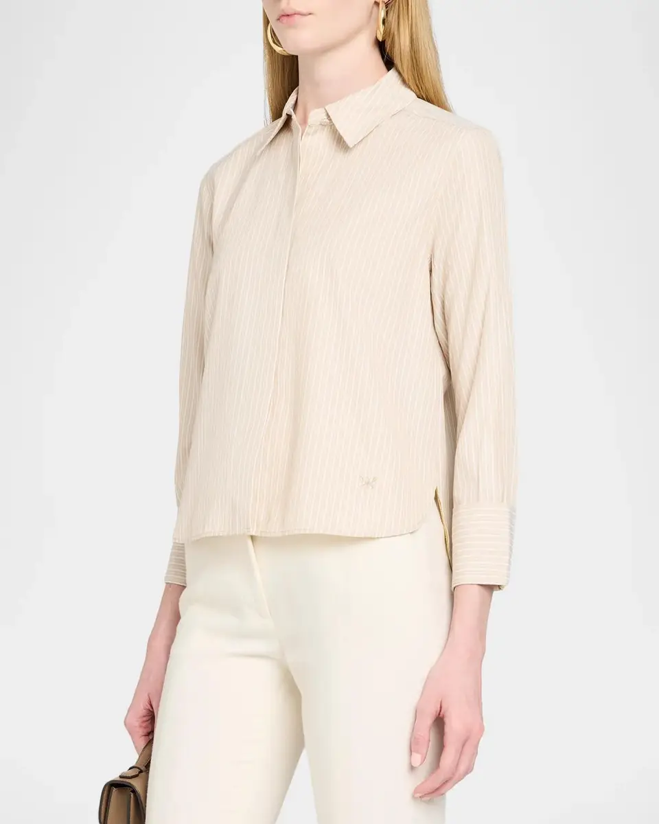 Kobi Halperin Alexie Striped Button-Front Blouse | Thumbnail 4