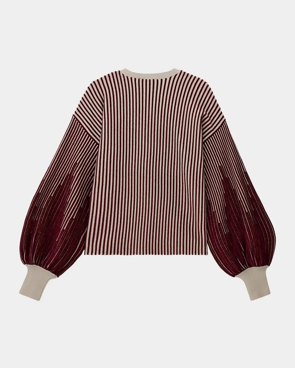 Emporio Armani Striped Drop-Shoulder Crewneck Sweater | Thumbnail 2