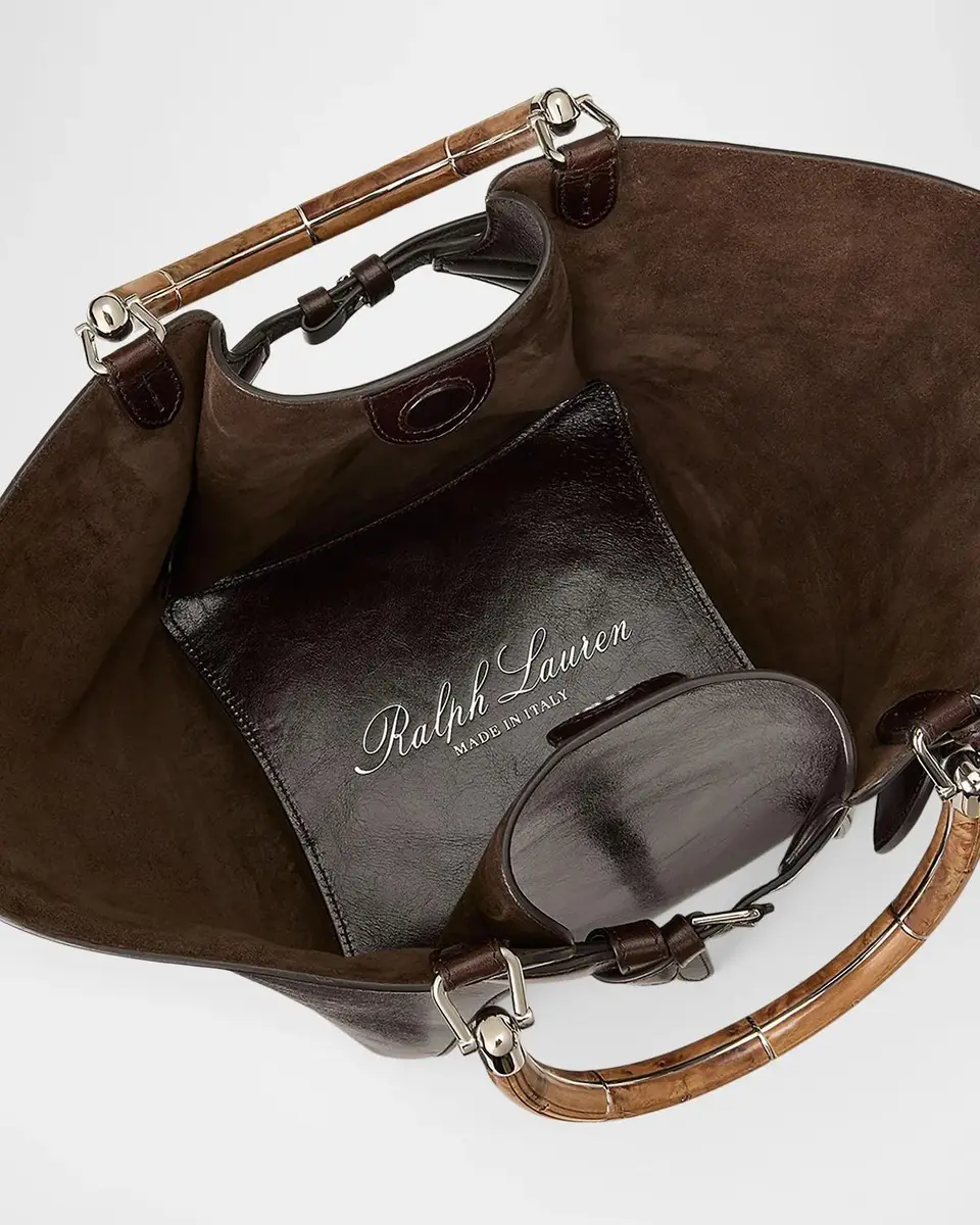 Ralph Lauren Collection The Ralph Washed Leather Tote | Thumbnail 4