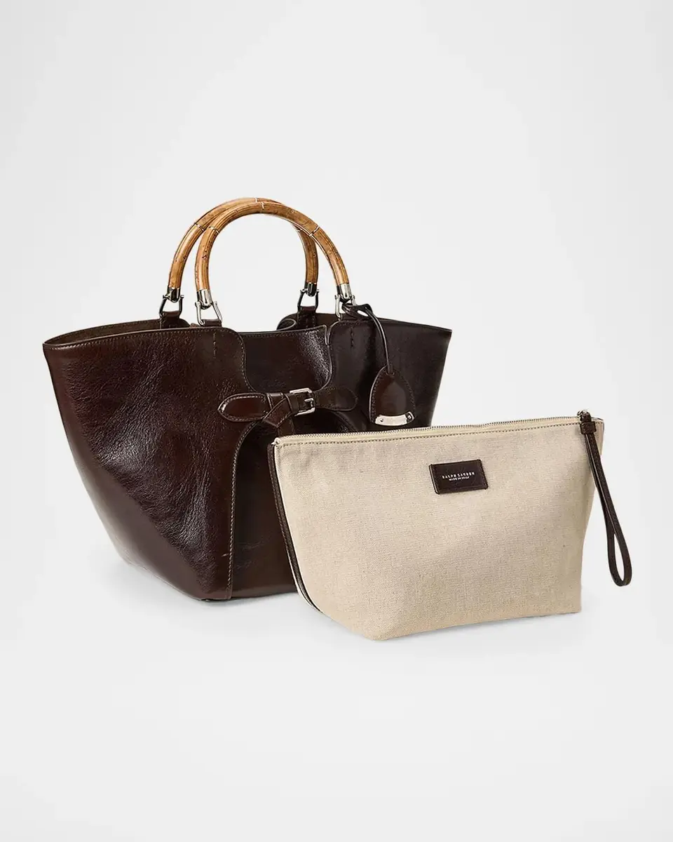 Ralph Lauren Collection The Ralph Washed Leather Tote | Thumbnail 6
