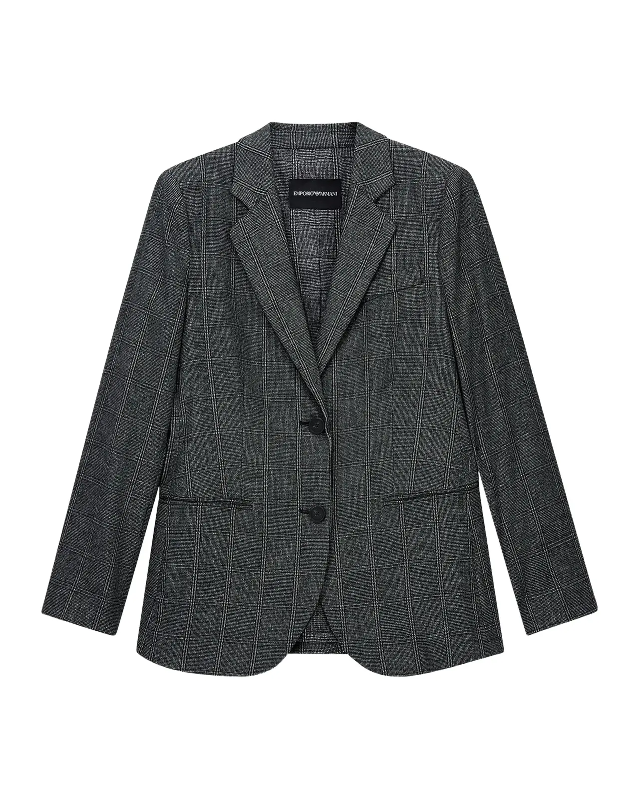 Emporio Armani Plaid Notch-Lapel Jacket