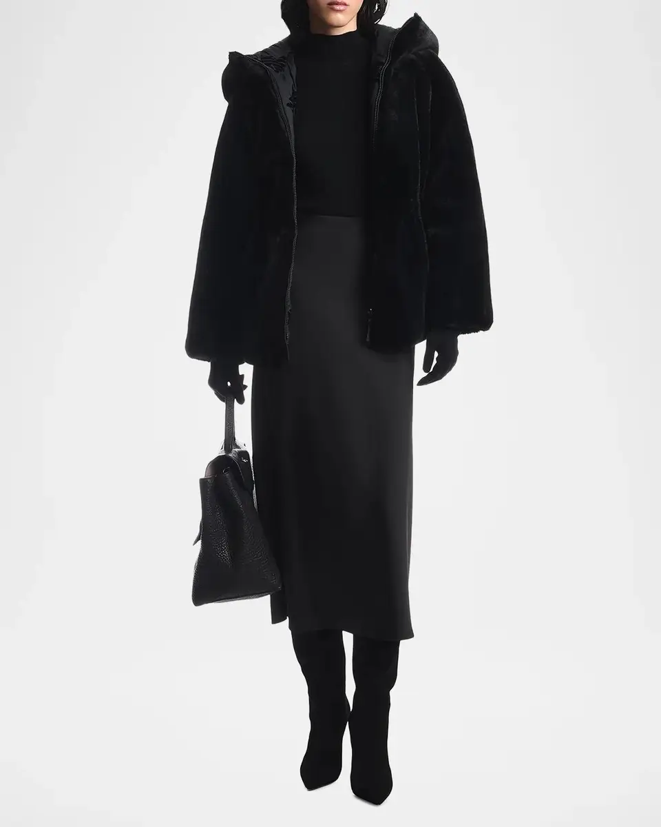 Emporio Armani Faux-Fur Caban Coat | Thumbnail 2 Emporio Armani Faux-Fur Caban Coat | Thumbnail 2
