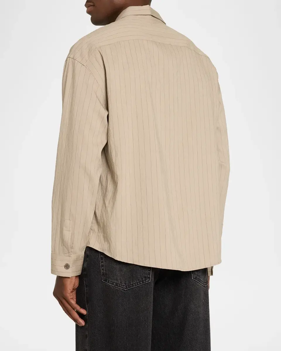 Frame Men's Hairline Stripe Button-Front Shirt | Thumbnail 3