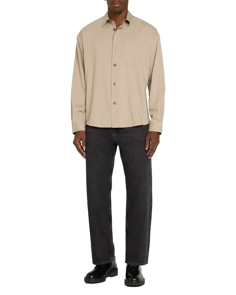 Frame Men's Hairline Stripe Button-Front Shirt | Thumbnail 6