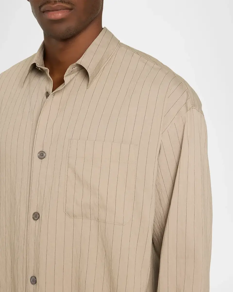 Frame Men's Hairline Stripe Button-Front Shirt | Thumbnail 7