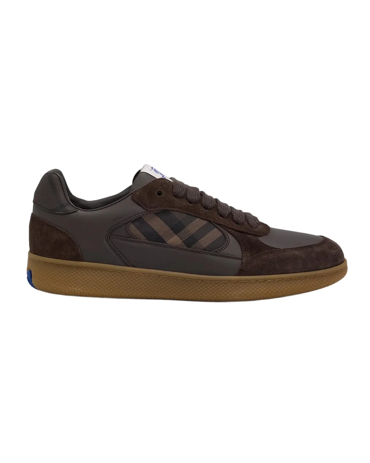 Burberry Men's Terrace Leather, Suede and Check Sneakers