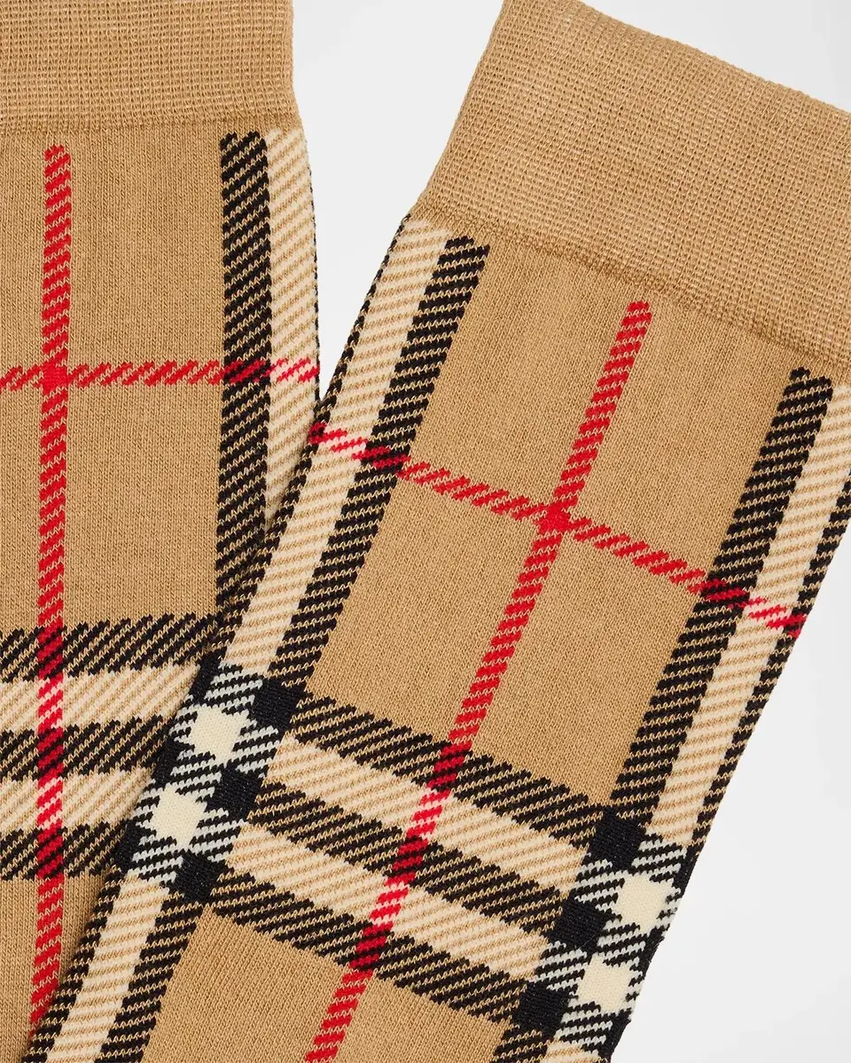 Burberry Men's Check Crew Socks | Thumbnail 2 Burberry Men's Check Crew Socks | Thumbnail 2