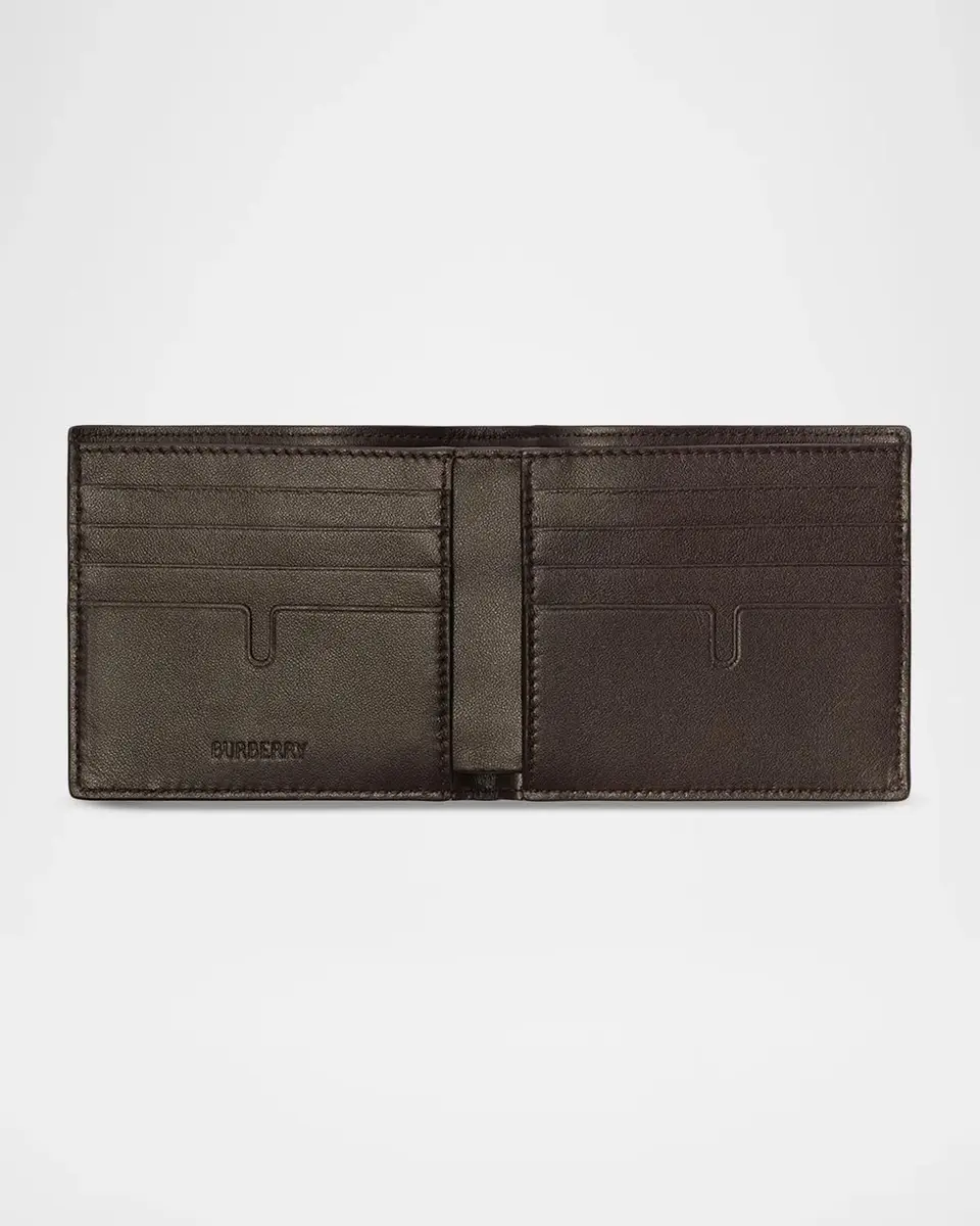 Burberry Men's Check Canvas Bifold Wallet | Thumbnail 2