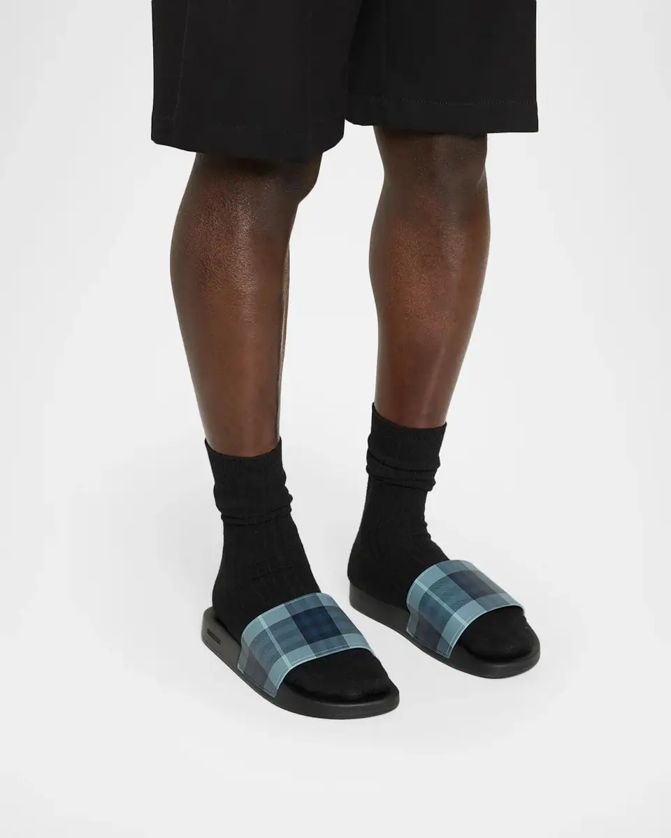 Burberry Men's Check Slides | Thumbnail 2 Burberry Men's Check Slides | Thumbnail 2