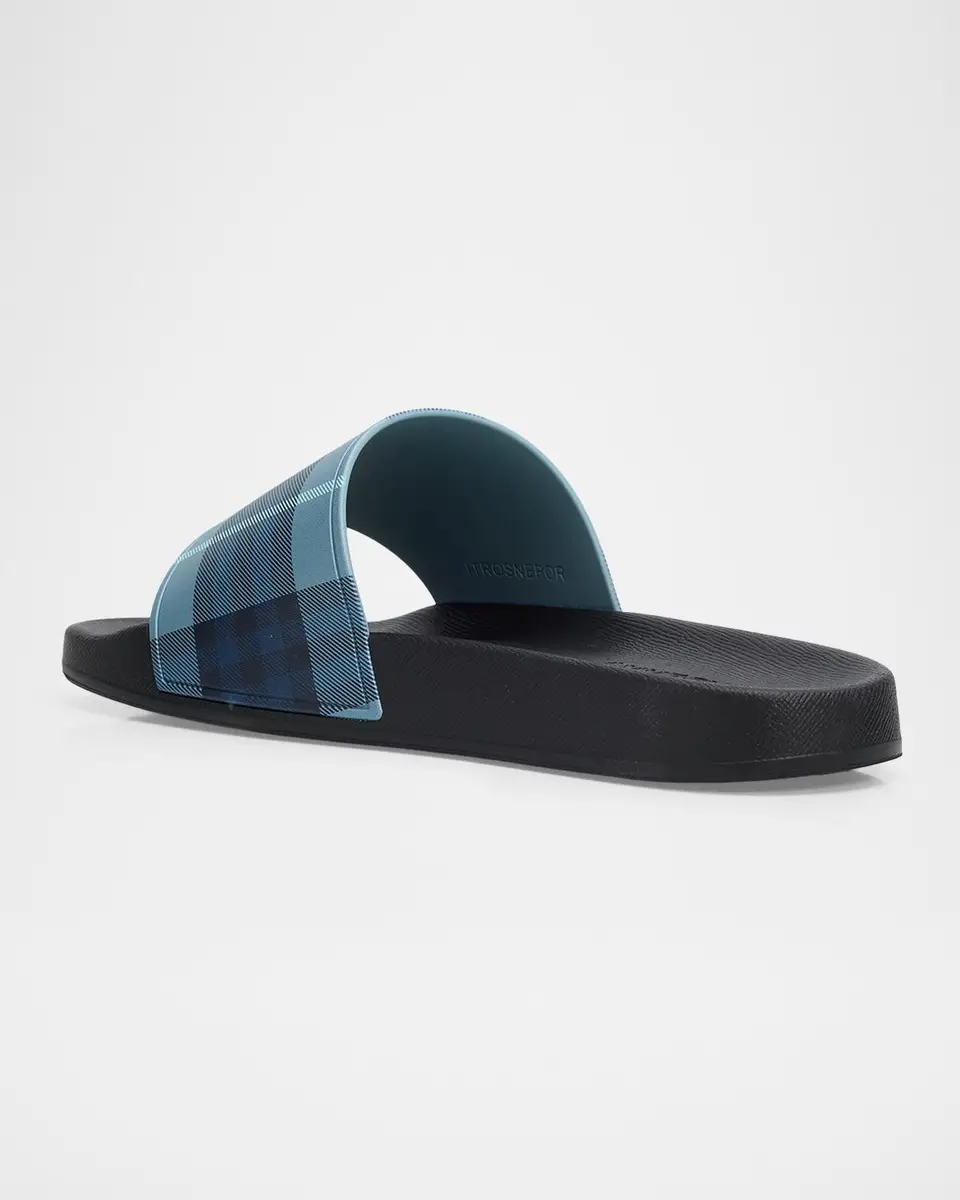 Burberry Men's Check Slides | Thumbnail 4 Burberry Men's Check Slides | Thumbnail 4