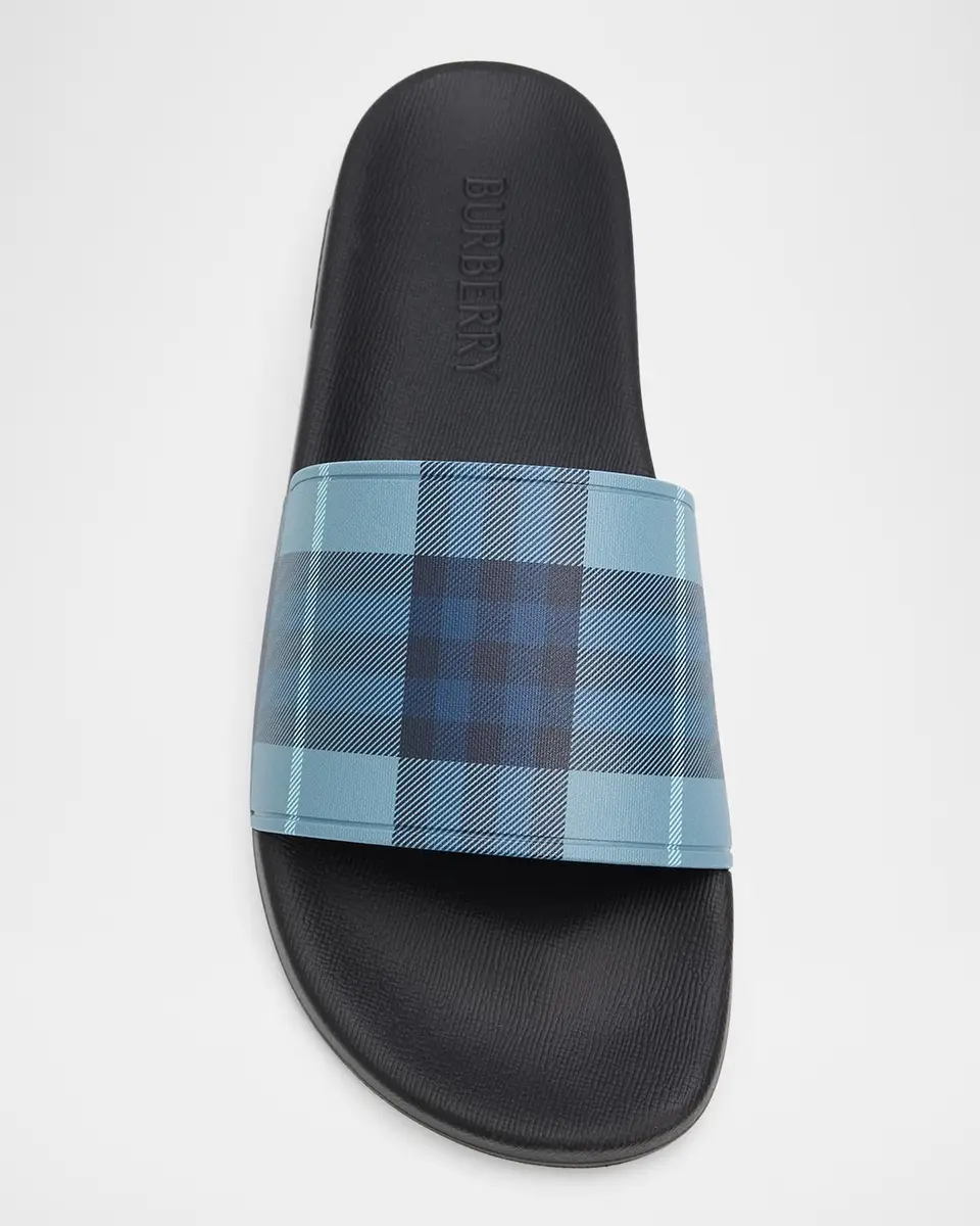 Burberry Men's Check Slides | Thumbnail 6 Burberry Men's Check Slides | Thumbnail 6