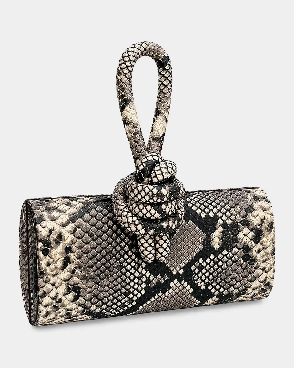 Ahikoza The Amina Snakeskin-Embossed Leather Top Handle Bag | Thumbnail 3 Ahikoza The Amina Snakeskin-Embossed Leather Top Handle Bag | Thumbnail 3
