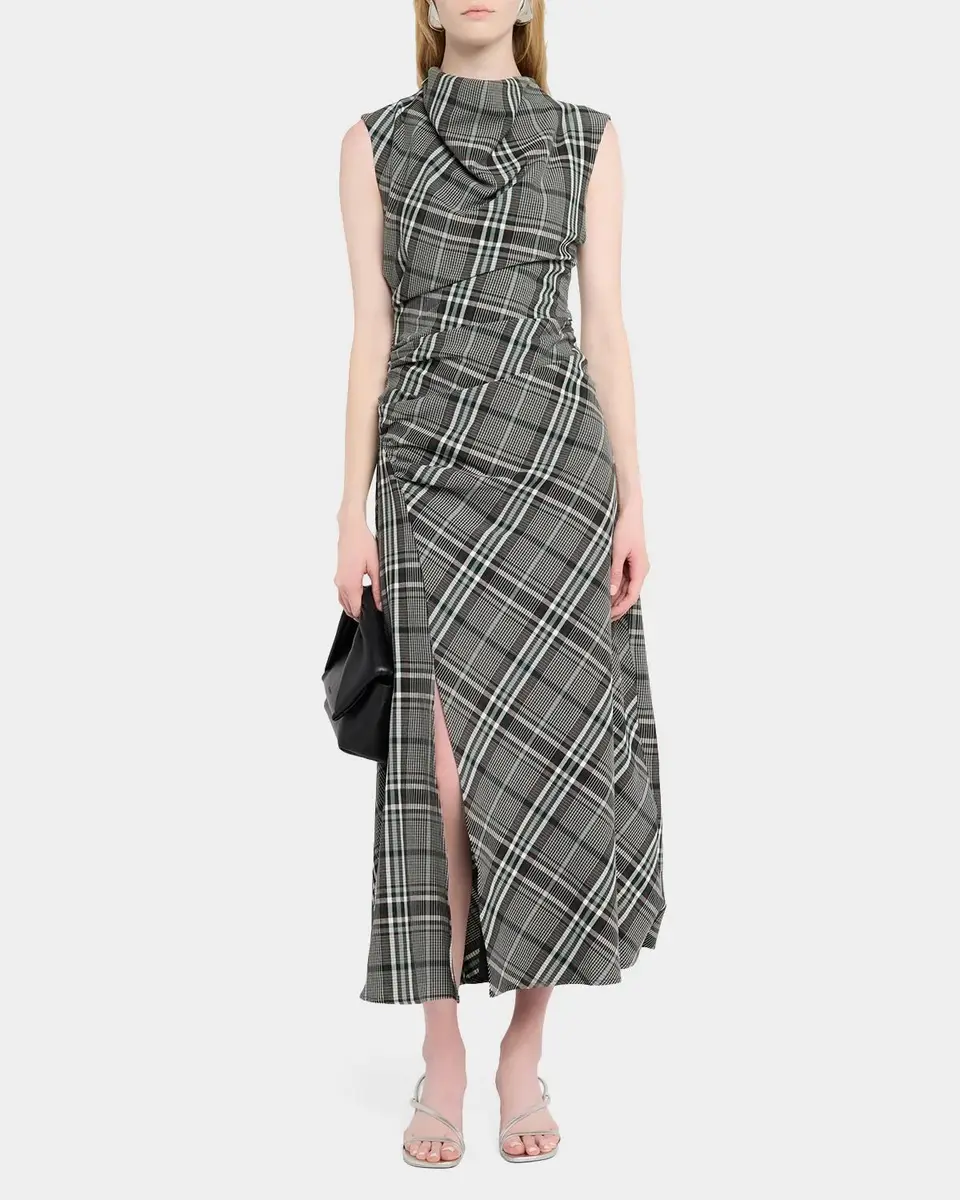 Simkhai Burke Plaid Cowl-Neck Maxi Dress | Thumbnail 2 Simkhai Burke Plaid Cowl-Neck Maxi Dress | Thumbnail 2