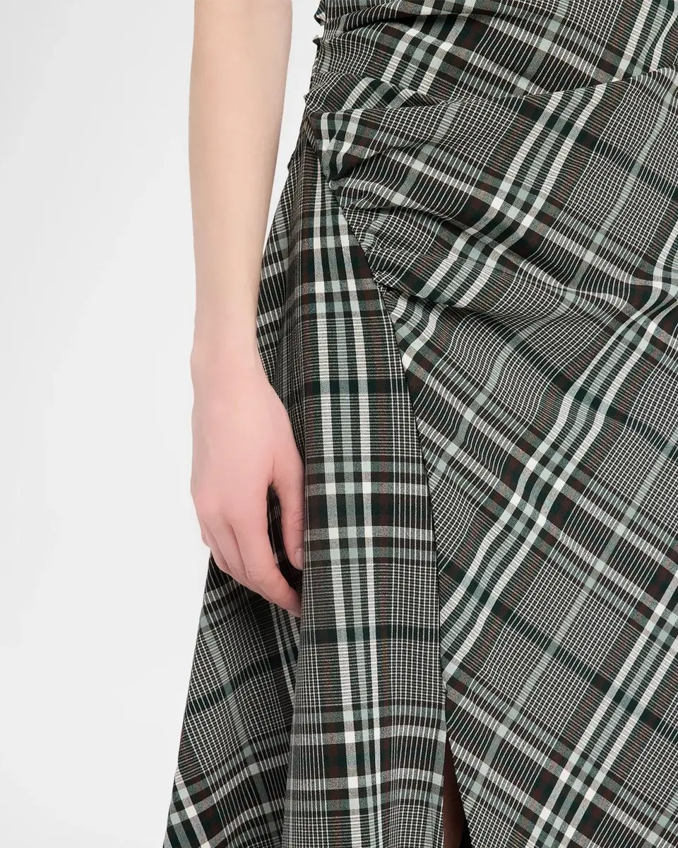 Simkhai Burke Plaid Cowl-Neck Maxi Dress | Thumbnail 5 Simkhai Burke Plaid Cowl-Neck Maxi Dress | Thumbnail 5